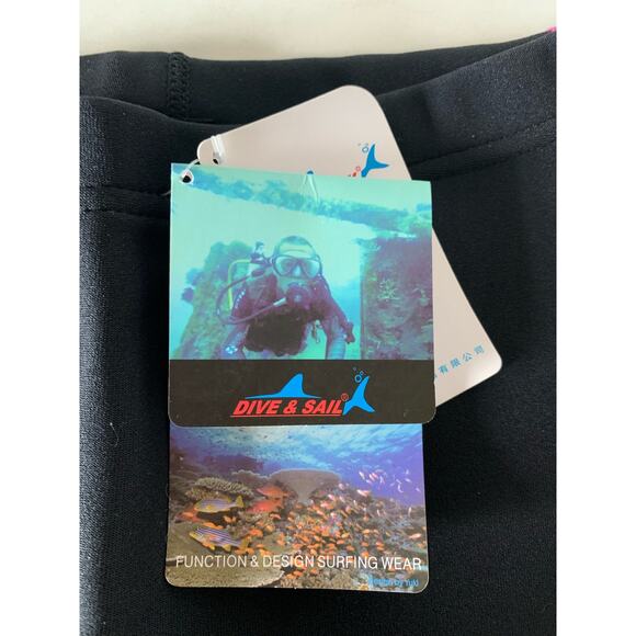 Dive and Sail wetsuit pants 1.5 mm .  black and pink tags, size large, - Picture 6 of 7